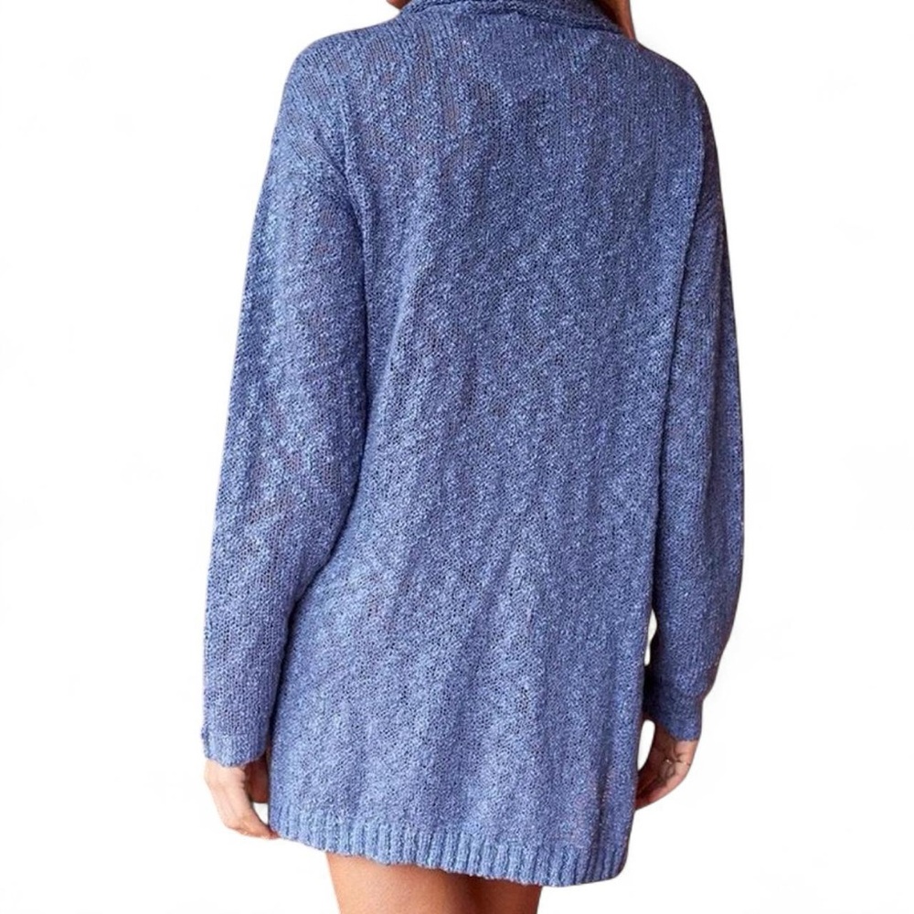 NWT Somedays Lovin Fading Light Women’s Blue Cowl Knit Sweater Dress — SMALL - Picture 4 of 7